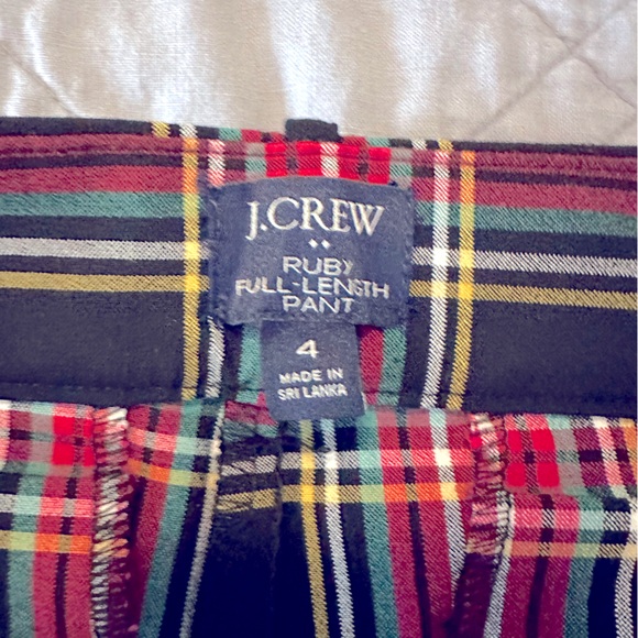 J.Crew Ruby Full-Length Tartan Plaid Pant 4 - Picture 4 of 5